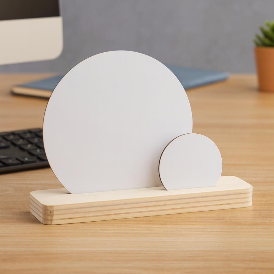 Wood frame - 2 circles