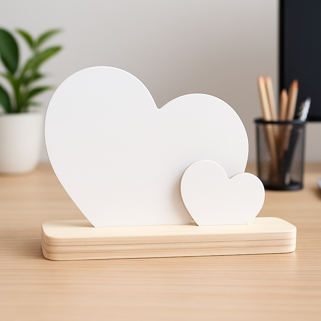 Wood frame - 2 hearts